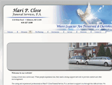 Tablet Screenshot of haripclosefunerals.com